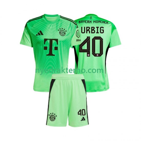 FC Bayern München Fotballdrakt Jonas Urbig 40 Keeper Barn Hjemmedraktsett 2025-2026 Kortermet
