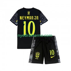 Brasil Neymar JR 10 Cheist the Redeemer Football Shirts Barn Hjemmedraktsett 2024 Kortermet