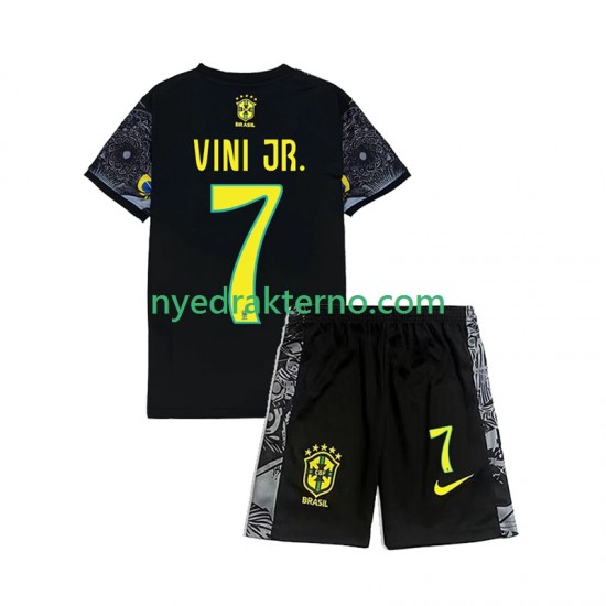 Brasil Vinicius Junior 7 Cheist the Redeemer Football Shirts Barn Hjemmedraktsett 2024 Kortermet