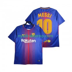 FC Barcelona Fotballdrakt Lionel Messi 10 2017-2018 Retro Herre Hjemmedraktsett Kortermet