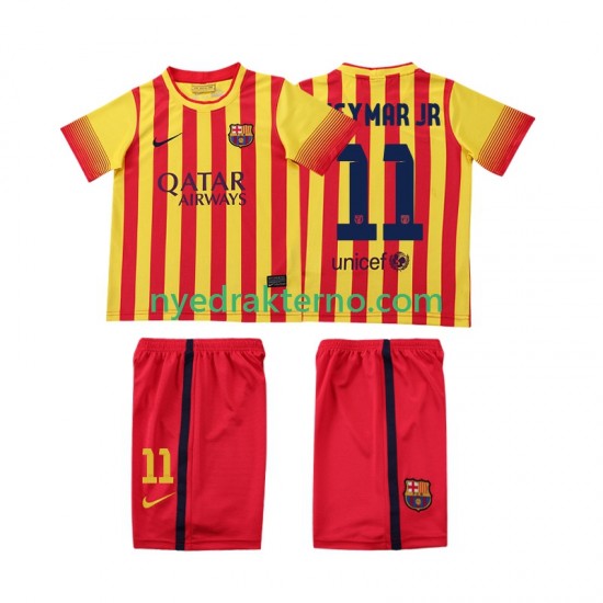 FC Barcelona Fotballdrakt Neymar JR 11 2013 2014 Retro Barn Bortedraktsett Kortermet
