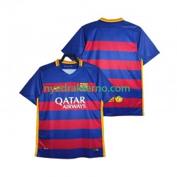 FC Barcelona Fotballdrakt 2015-2016 Retro Herre Hjemmedraktsett Kortermet