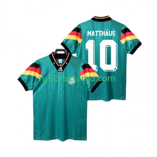 Tyskland Fotballdrakt MATTHAUS 10 1992 Retro Herre Bortedraktsett Kortermet