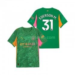 Manchester City Fotballdrakt Ederson Moraes 31 Keeper Herre Hjemmedraktsett 2025-2026 Kortermet