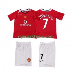 Manchester United Fotballdrakt Cristiano Ronaldo 7 Retro Barn Hjemmedraktsett 2004 2006 Kortermet