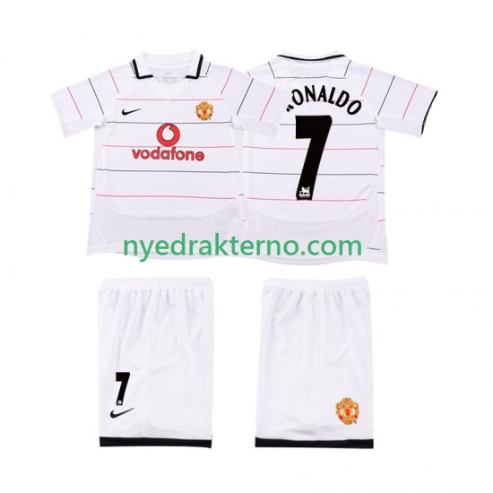 Manchester United Fotballdrakt Cristiano Ronaldo 7 2003 2005 Retro Barn Hjemmedraktsett Kortermet