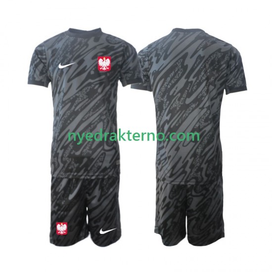 Polen Fotballdrakt Keeper Barn Bortedraktsett 2024 Kortermet