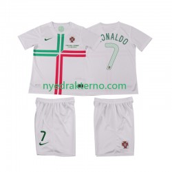 Portugal Fotballdrakt Cristiano Ronaldo 7 2012 Retro Barn Bortedraktsett Kortermet