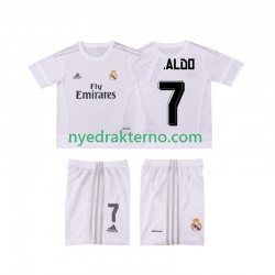 Real Madrid Fotballdrakt Cristiano Ronaldo 7 2015 2016 Retro Barn Hjemmedraktsett Kortermet