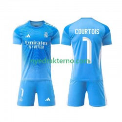 Real Madrid Fotballdrakt Thibaut Courtois 1 Keeper Barn Hjemmedraktsett 2025-2026 Kortermet