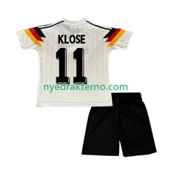 Tyskland Fotballdrakt Klose 11 1990 Retro Barn Hjemmedraktsett Kortermet