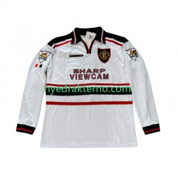 Manchester United Fotballdrakt Beckham 7 1998 Retro Herre Bortedraktsett 1999 Langermet