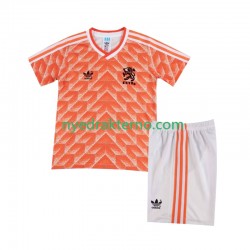 Nederland Fotballdrakt 1988 Retro Barn Hjemmedraktsett Kortermet