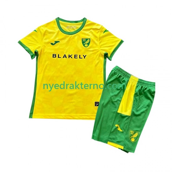 Norwich City Fotballdrakt Barn Hjemmedraktsett 2024-2025 Kortermet