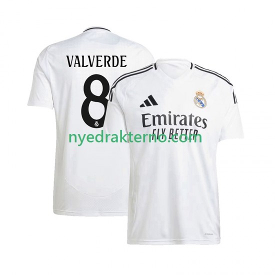Real Madrid Fotballdrakt Federico Valverde 8 Herre Hjemmedraktsett 2024-2025 Kortermet