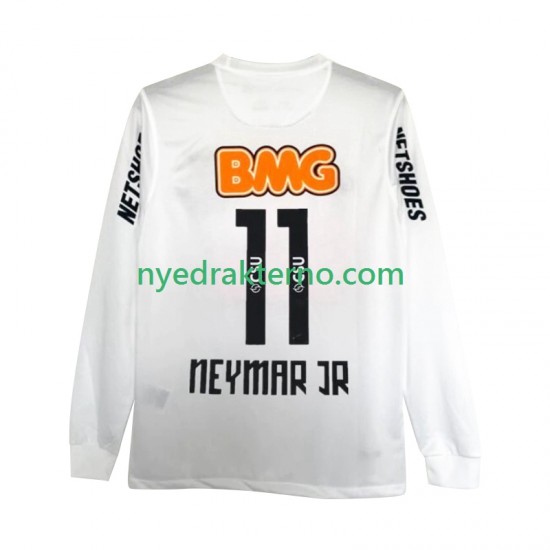 Santos FC Fotballdrakt Neymar JR 11 2012 Retro Herre Hjemmedraktsett 2011 Langermet
