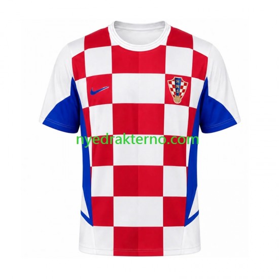 Kroatia Fotballdrakt 2002 Retro Herre Hjemmedraktsett Kortermet