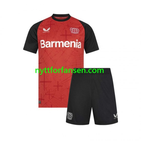 Bayer 04 Leverkusen Fotballdrakt Barn Hjemmedraktsett 2024-2025 Kortermet