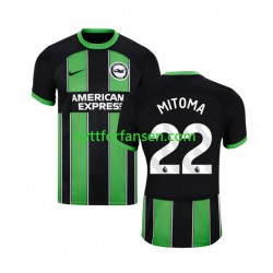Fotballdrakt Brighton Hove Albion Mitoma 22 Herre Bortedraktsett 2023-2024 Kortermet