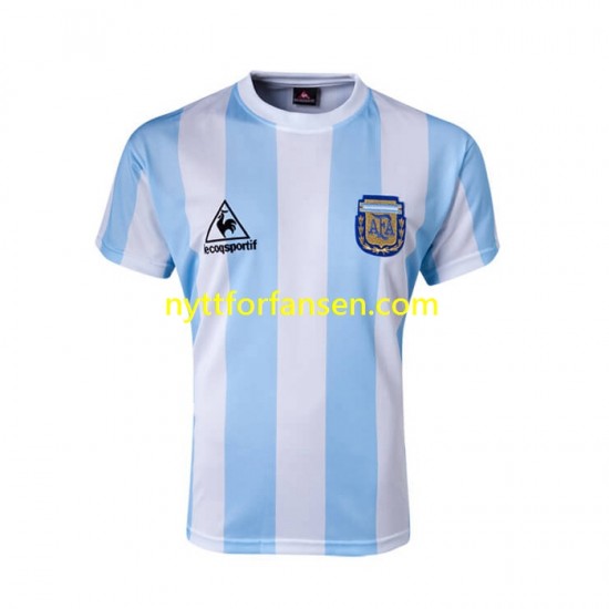 Argentina Fotballdrakt 1986 Retro Herre Hjemmedraktsett Kortermet