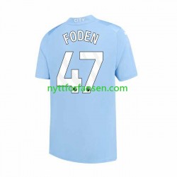 Manchester City Fotballdrakt Phil Foden 47 Herre Hjemmedraktsett 2023-2024 Kortermet