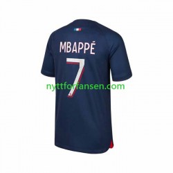 Paris Saint-Germain Fotballdrakt Mbappé 7 Herre Hjemmedraktsett 2023-2024 Kortermet
