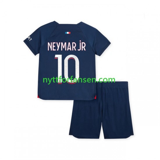 Paris Saint-Germain Fotballdrakt Neymar Jr 10 Barn Hjemmedraktsett 2023-2024 Kortermet