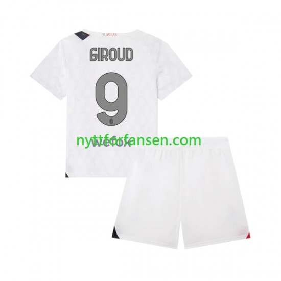 AC Milan Fotballdrakt Olivier Giroud 9 Barn Bortedraktsett 2023-2024 Kortermet