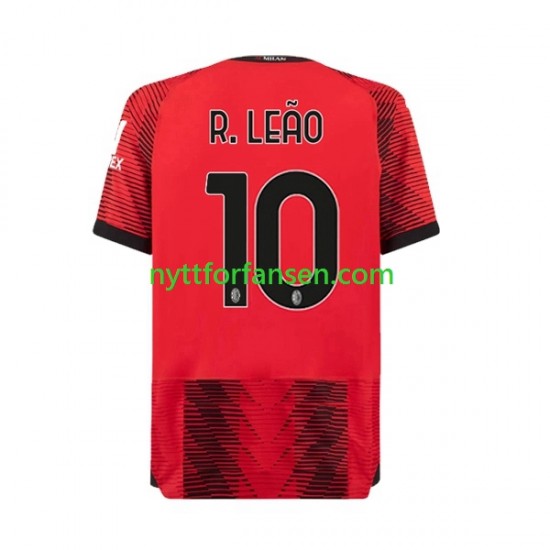 AC Milan Fotballdrakt Rafael Leao 10 Herre Hjemmedraktsett 2023-2024 Kortermet