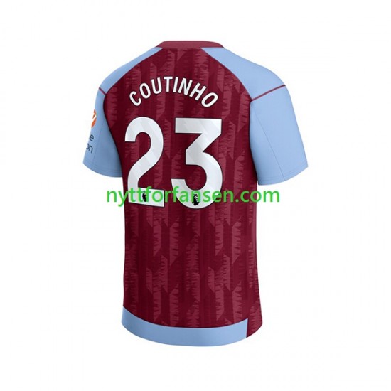 Aston Villa Fotballdrakt Philippe Coutinho 23 Herre Hjemmedraktsett 2023-2024 Kortermet