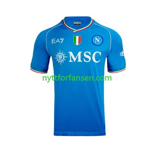 Napoli Fotballdrakt Khvicha Kvaratskhelia 77 Herre Hjemmedraktsett 2023-2024 Kortermet