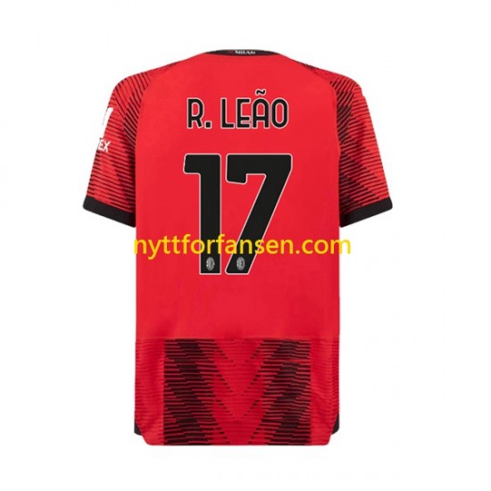 AC Milan Fotballdrakt Rafael Leao 17 Herre Hjemmedraktsett 2023-2024 Kortermet