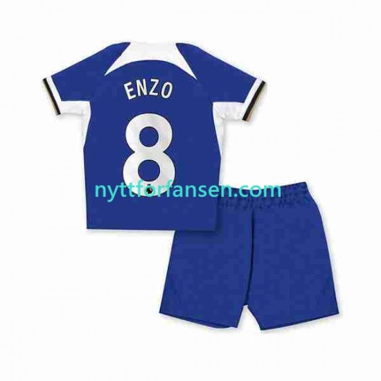 Chelsea Fotballdrakt Enzo Fernandez 8 Barn Hjemmedraktsett 2023-2024 Kortermet