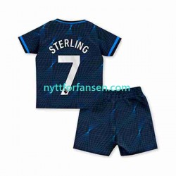 Chelsea Fotballdrakt Raheem Sterling 7 Barn Bortedraktsett 2023-2024 Kortermet