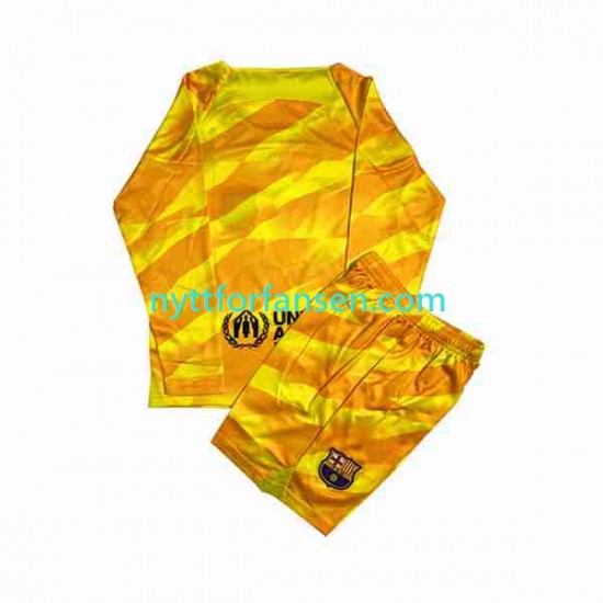 FC Barcelona Fotballdrakt Keeper Barn Fjerdedraktsett 2023-2024 Langermet