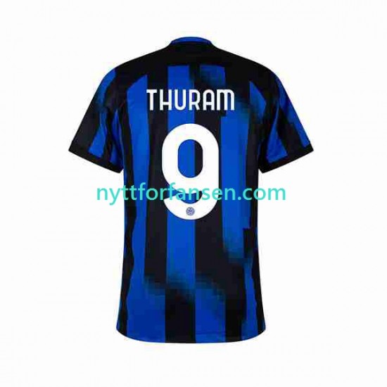 Inter Milan Fotballdrakt Marcus Thuram 9 Herre Hjemmedraktsett 2023-2024 Kortermet