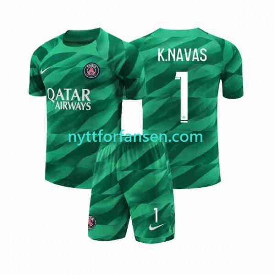 Paris Saint-Germain Fotballdrakt K.NAVAS 1 Keeper Barn Hjemmedraktsett 2023-2024 Kortermet