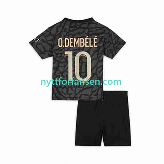Paris Saint-Germain Fotballdrakt O.Dembele 10 Barn Tredjedraktsett 2023-2024 Kortermet