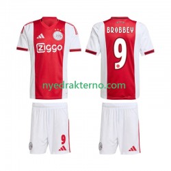 AFC Ajax Fotballdrakt Brian Brobbey 9 Barn Hjemmedraktsett 2025-2026 Kortermet