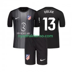 Atlético Madrid Fotballdrakt Jan Oblak 13 Keeper Barn Bortedraktsett 2025-2026 Kortermet