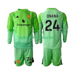 Manchester United Fotballdrakt Andre Onana 24 Keeper Barn Fjerdedraktsett 2025-2026 Langermet