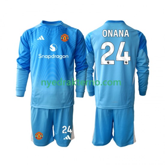 Manchester United Fotballdrakt Andre Onana 24 Keeper Barn Hjemmedraktsett 2025-2026 Langermet