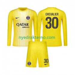 Paris Saint-Germain Fotballdrakt Lucas Chevalier 30 Keeper Barn Tredjedraktsett 2025-2026 Langermet