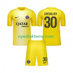 Paris Saint-Germain Fotballdrakt Lucas Chevalier 30 Keeper Barn Tredjedraktsett 2025-2026 Kortermet
