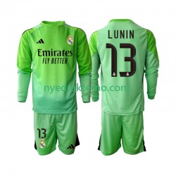 Real Madrid Fotballdrakt Andriy Lunin 13 Keeper Barn Bortedraktsett 2025-2026 Langermet
