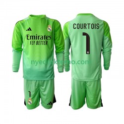Real Madrid Fotballdrakt Thibaut Courtois 1 Barn Bortedraktsett 2025-2026 Langermet