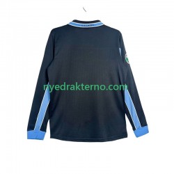 SS Lazio Fotballdrakt 1998 Retro Herre Bortedraktsett 1999 Langermet