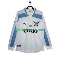 SS Lazio Fotballdrakt 2000 Retro Herre Bortedraktsett 1999 Langermet