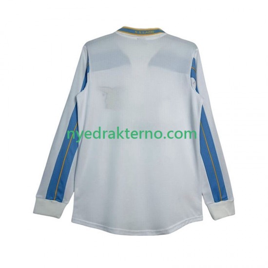 SS Lazio Fotballdrakt 2000 Retro Herre Bortedraktsett 1999 Langermet