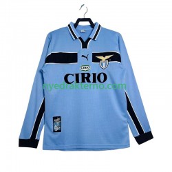 SS Lazio Fotballdrakt 1998 Retro Herre Hjemmedraktsett 1999 Langermet